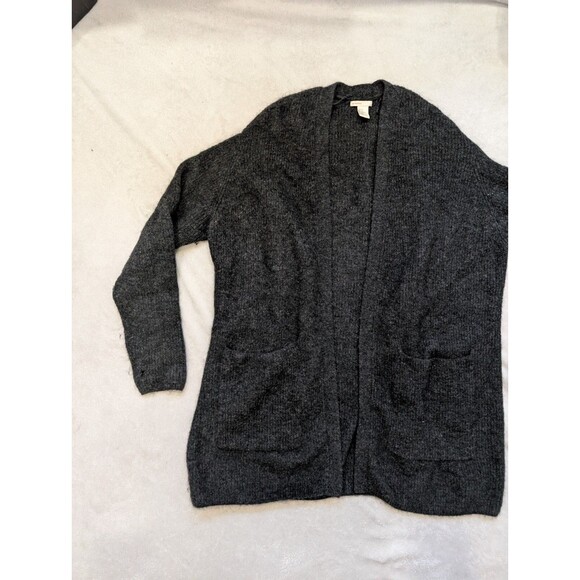 Mens XS Mohair Wool Blend Openfront Gray Cardigan H&M Jacket Coat RARE - Picture 8 of 10